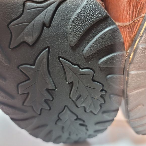 Born Women's Haddon Brown Leather Slip-On Low Ankle Block Heels Booties US 10 - Picture 10 of 13